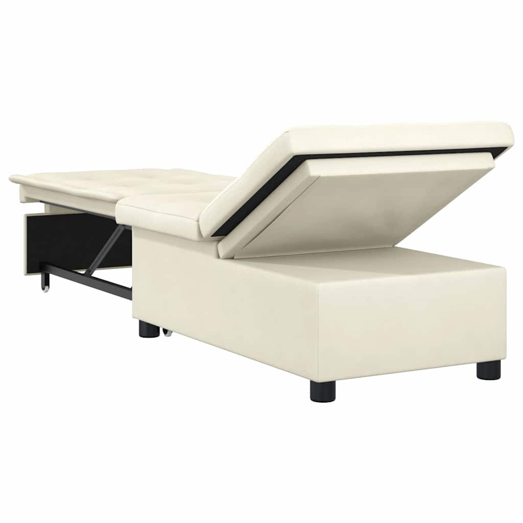 Sofá-Cama Creme 67 x 194 x 38 cm Veludo