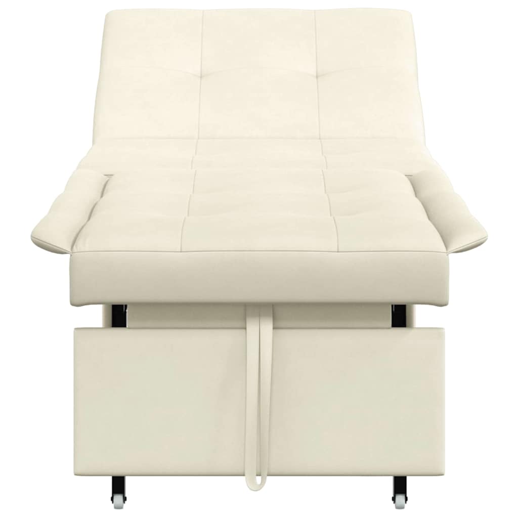 Sofá-Cama Creme 67 x 194 x 38 cm Veludo