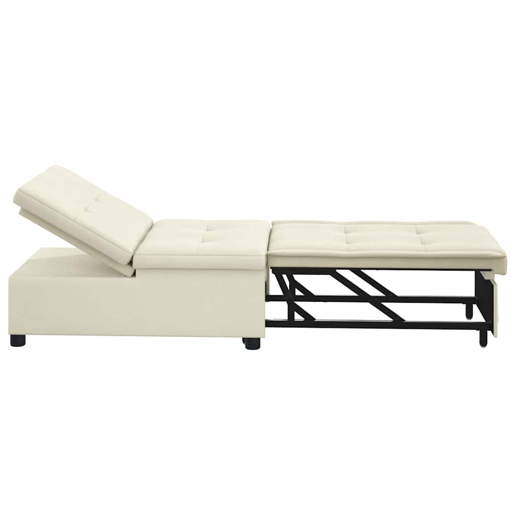 Sofá-Cama Creme 67 x 194 x 38 cm Veludo