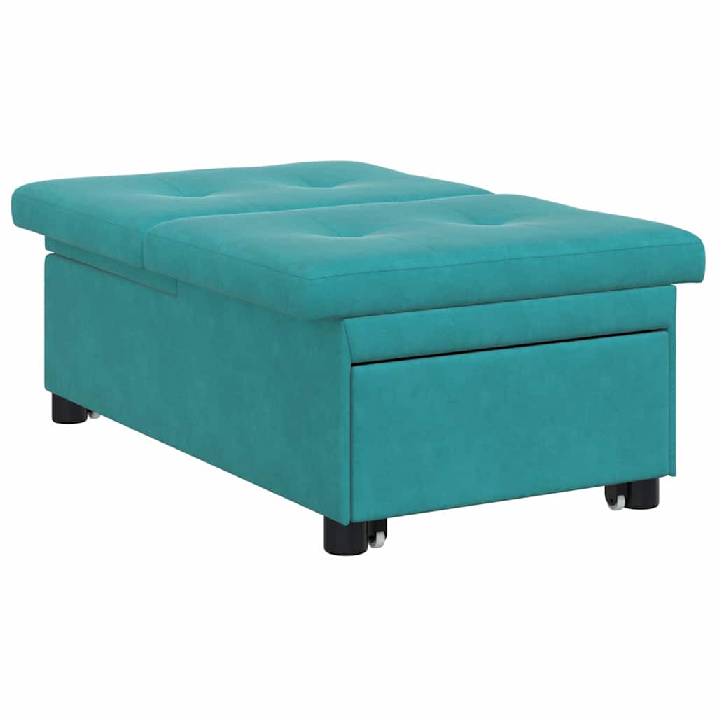 Sofá-Cama Turquesa 67 x 194 x 38 cm Veludo