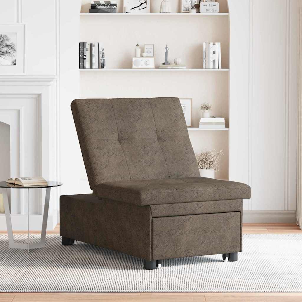 Sofá-Cama Cinzento escuro 67 x 194 x 38 cm