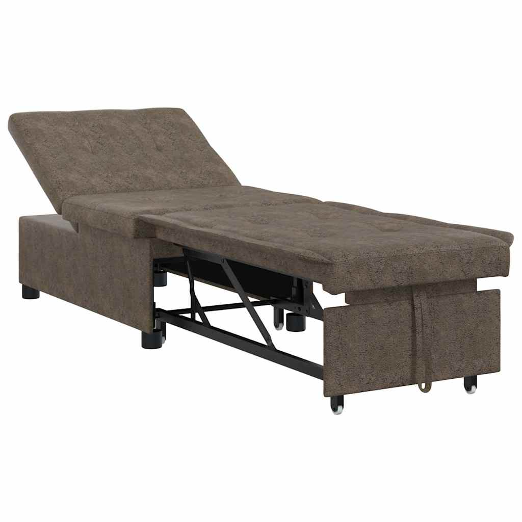 Sofá-Cama Cinzento escuro 67 x 194 x 38 cm