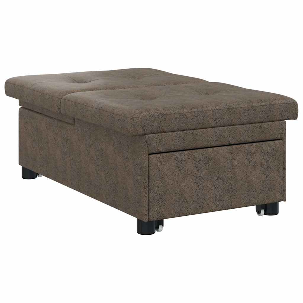 Sofá-Cama Cinzento escuro 67 x 194 x 38 cm
