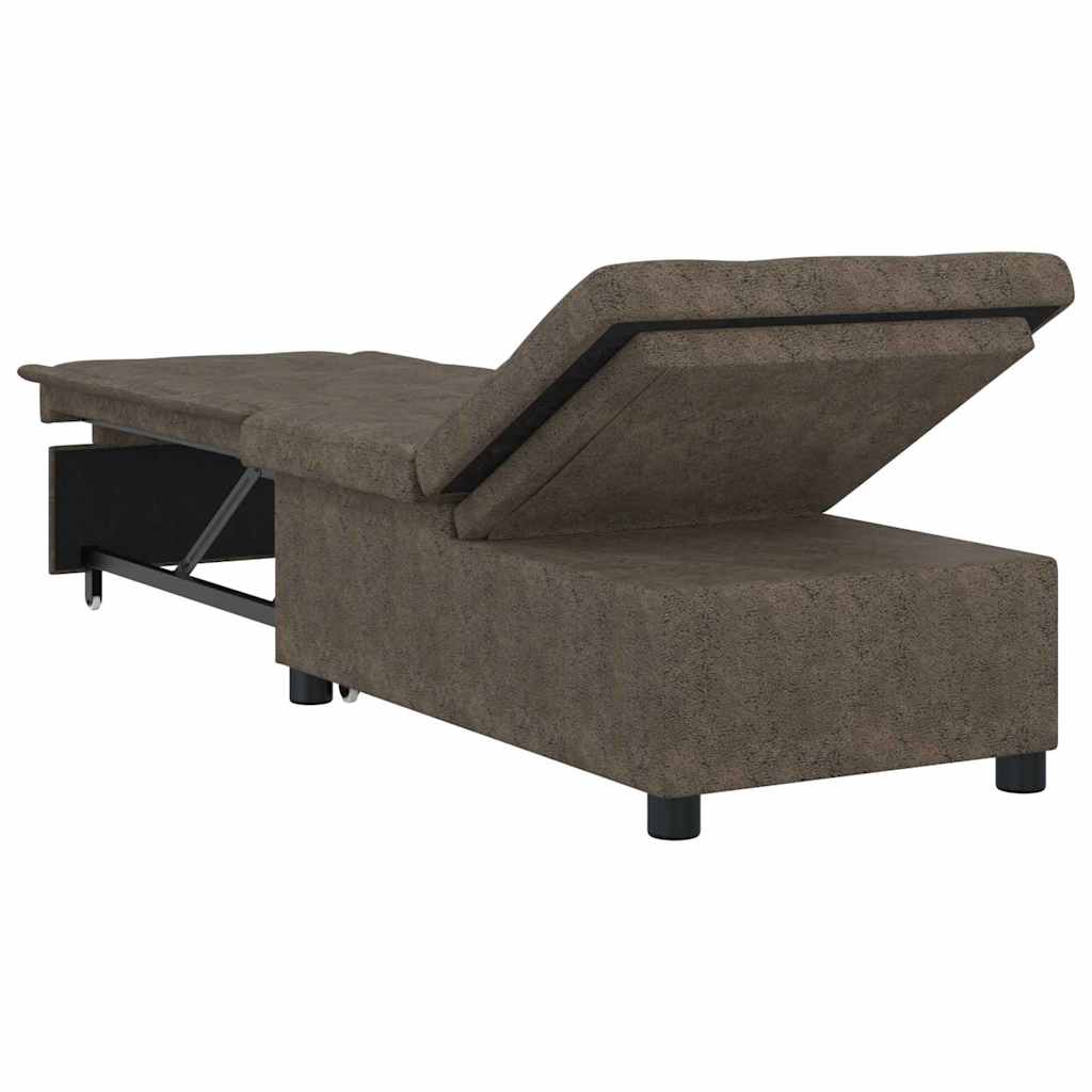 Sofá-Cama Cinzento escuro 67 x 194 x 38 cm