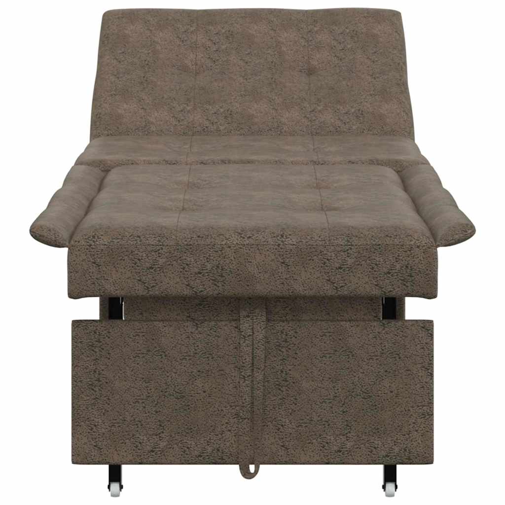 Sofá-Cama Cinzento escuro 67 x 194 x 38 cm
