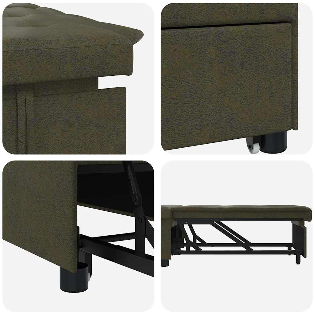 Sofá-Cama Verde exército 67 x 194 x 38 cm
