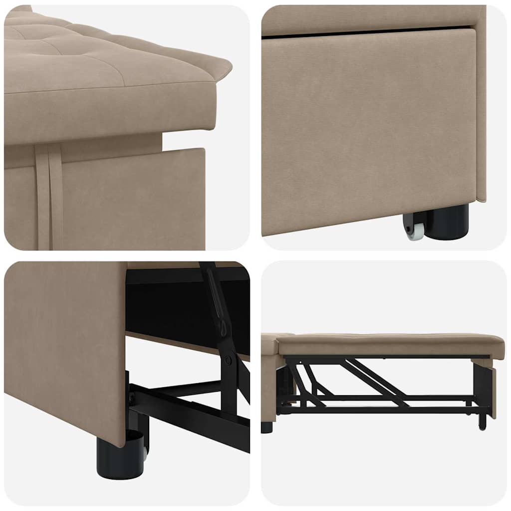 Sofá-Cama Cinzento-acastanhado 67 x 194 x 82 cm Contraplacado