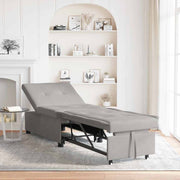 Sofá-Cama Cinzento-claro 67 x 194 x 82 cm Tecido de Microfibra