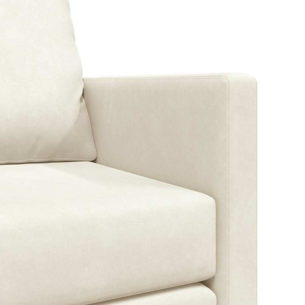 Sofá-Cama com almofada Creme 122 x 70 x 60 cm Veludo