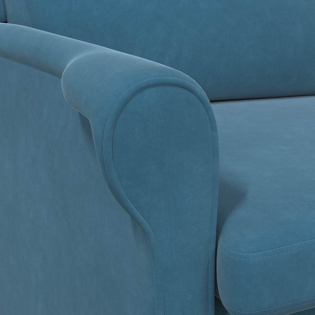 poltrona Azul 76 x 94 x 102 cm Veludo
