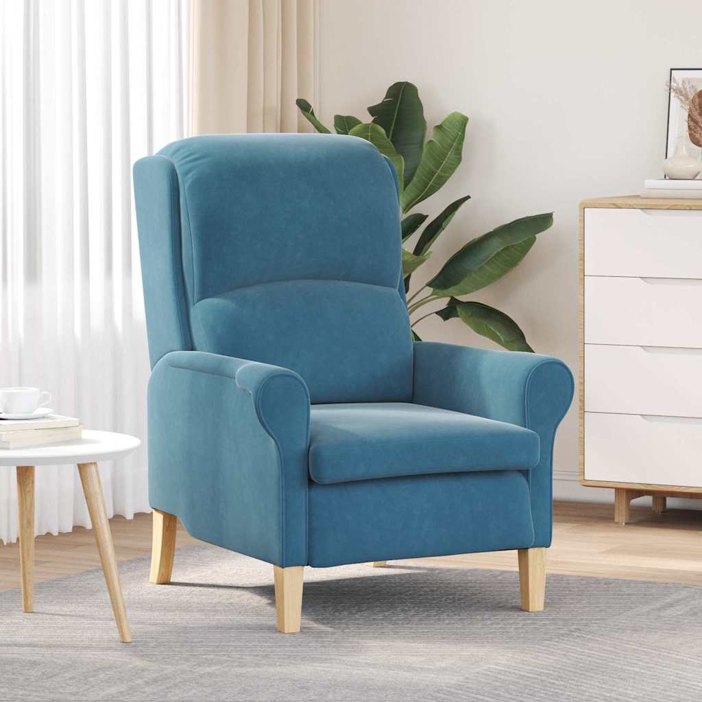poltrona Azul 76 x 94 x 102 cm Veludo