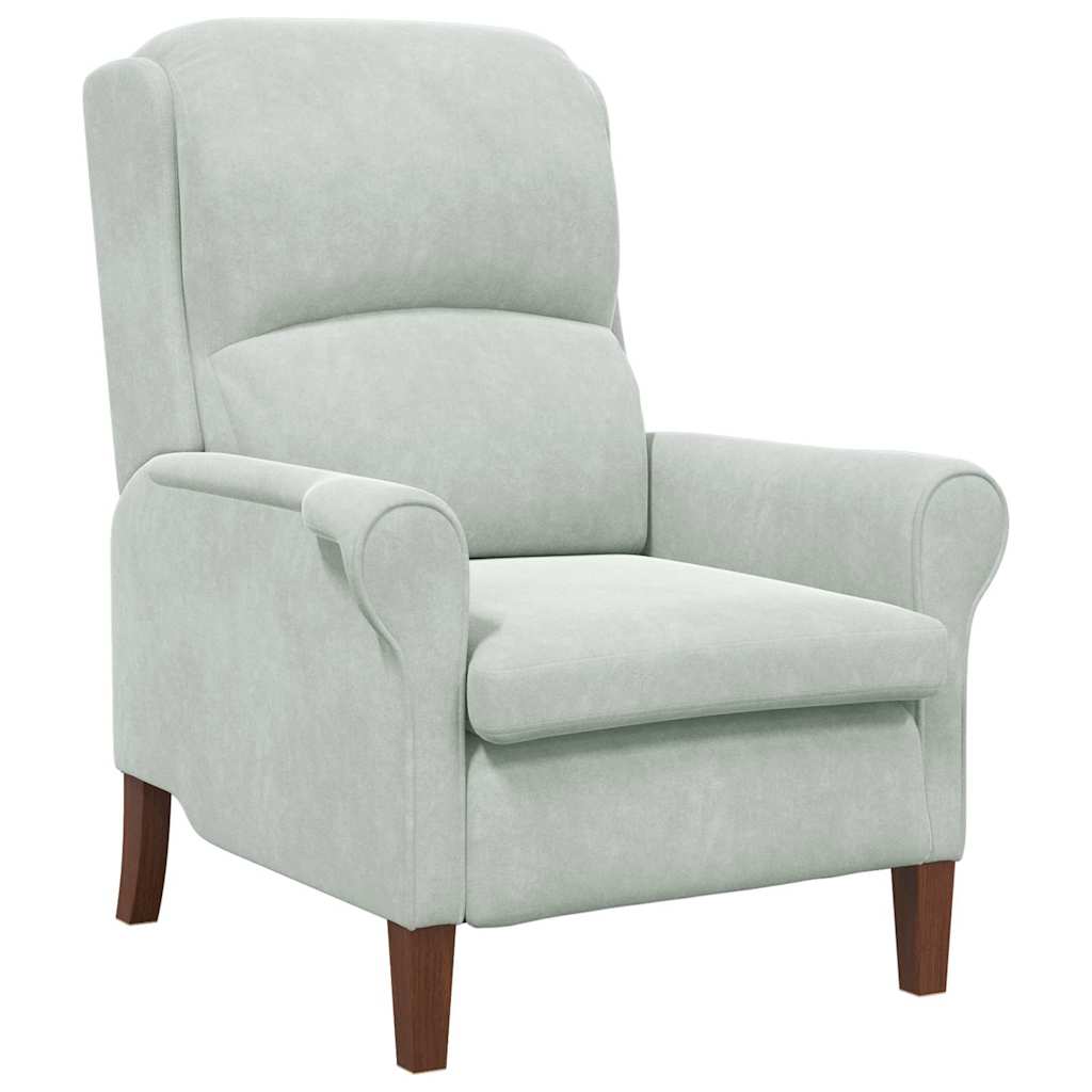poltrona Cinzento-claro 76 x 94 x 102 cm Veludo