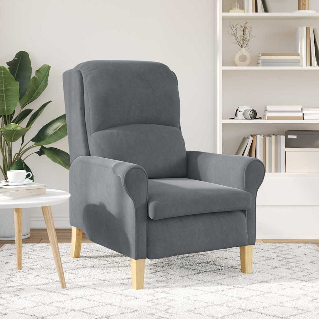 poltrona Cinzento escuro 76 x 94 x 102 cm Veludo
