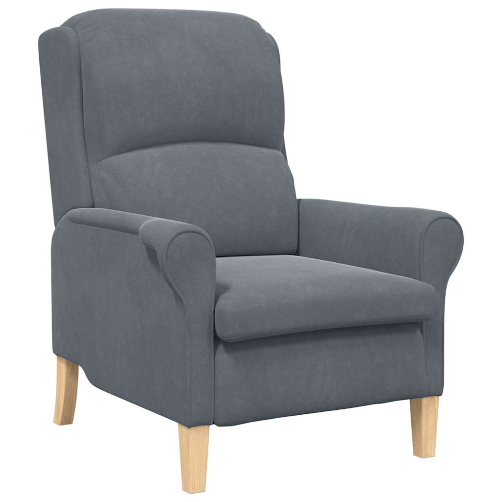 poltrona Cinzento escuro 76 x 94 x 102 cm Veludo