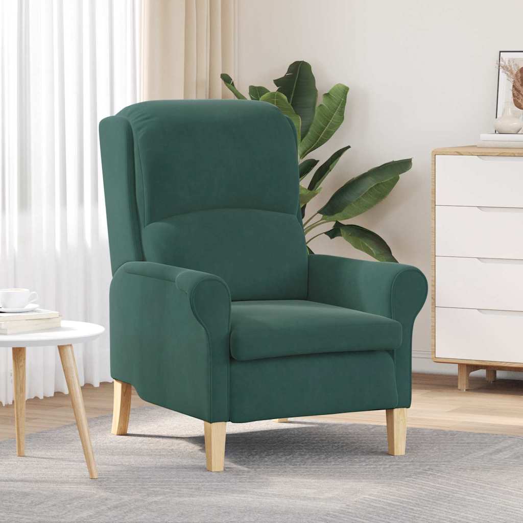 poltrona Verde-escuro 76 x 94 x 102 cm Veludo