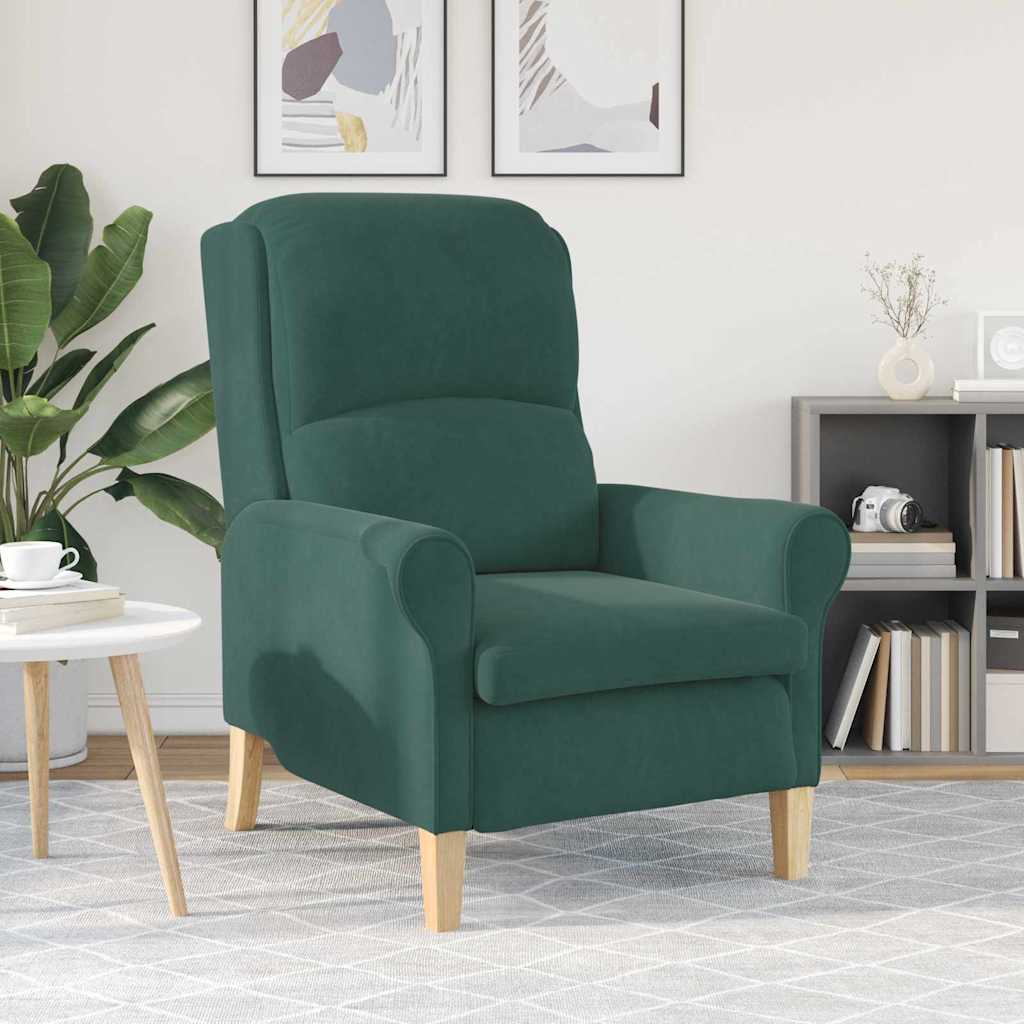 poltrona Verde-escuro 76 x 94 x 102 cm Veludo