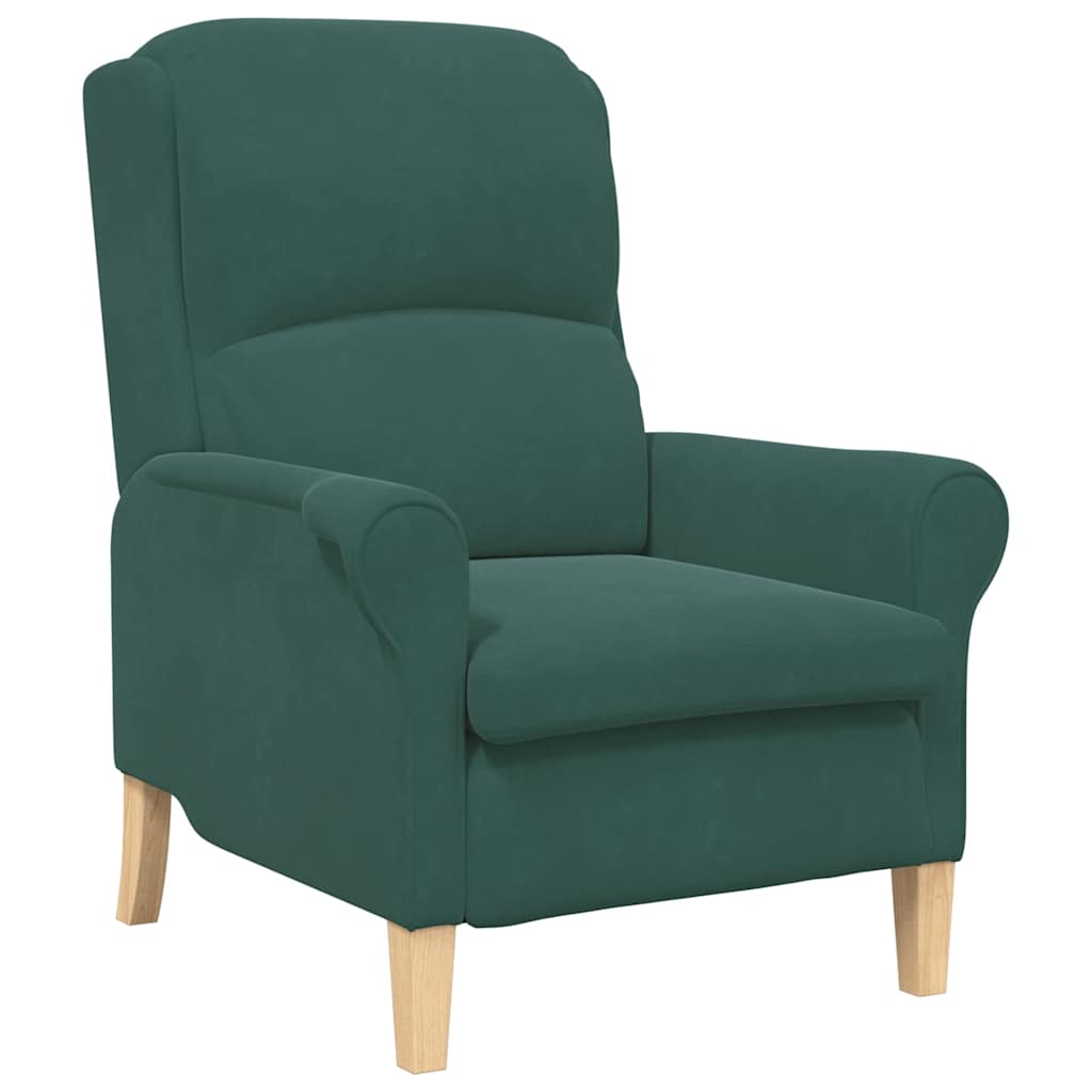 poltrona Verde-escuro 76 x 94 x 102 cm Veludo