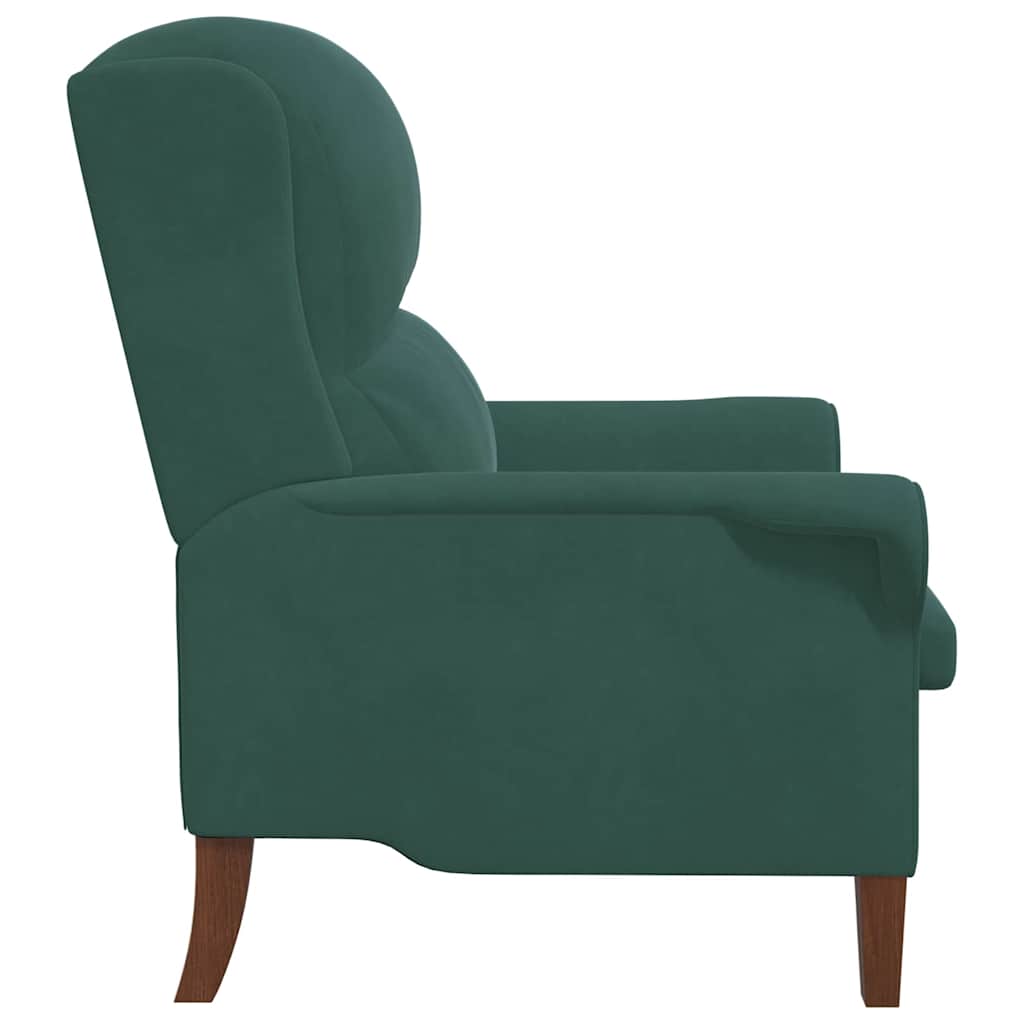 poltrona Verde-escuro 76 x 94 x 102 cm Veludo