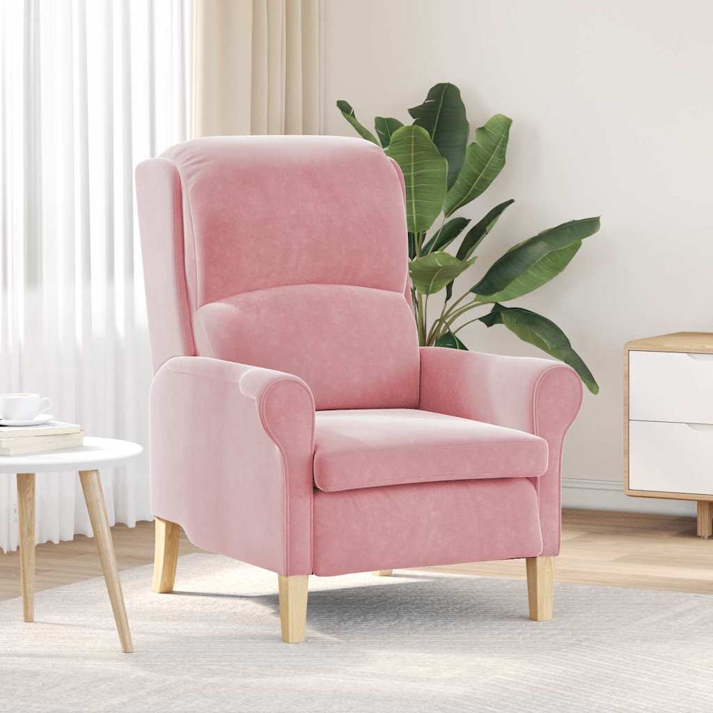poltrona Rosa 76 x 94 x 102 cm Veludo