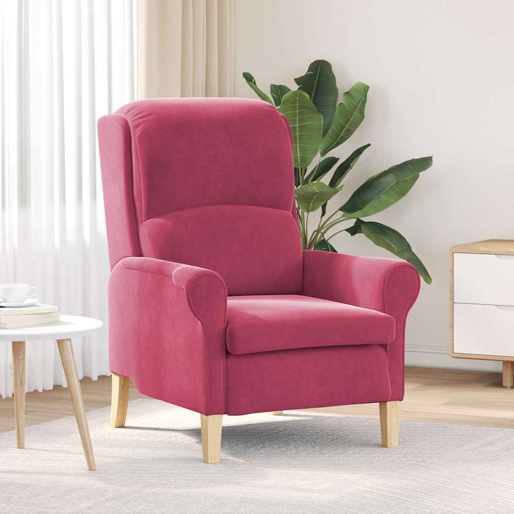 poltrona vermelho tinto 76 x 94 x 102 cm Veludo