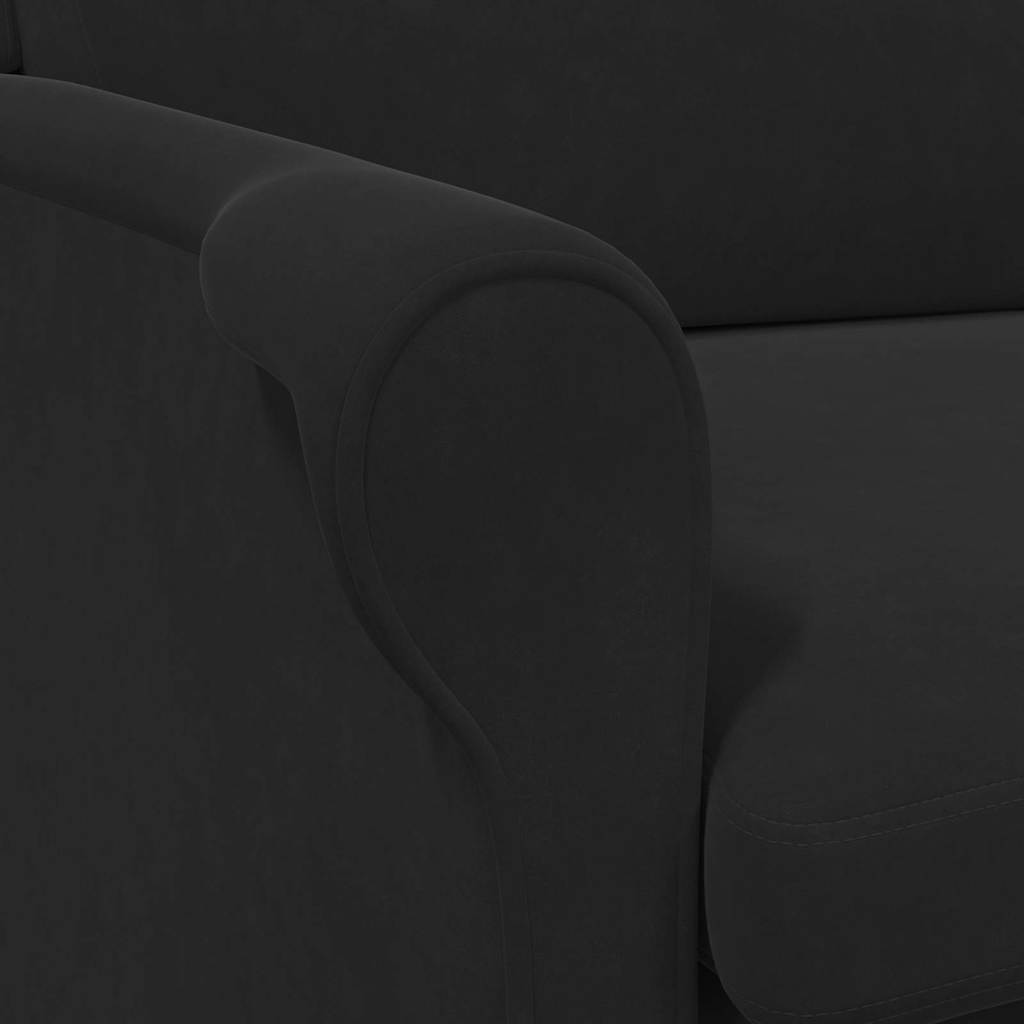 poltrona Preto 76 x 94 x 102 cm Veludo
