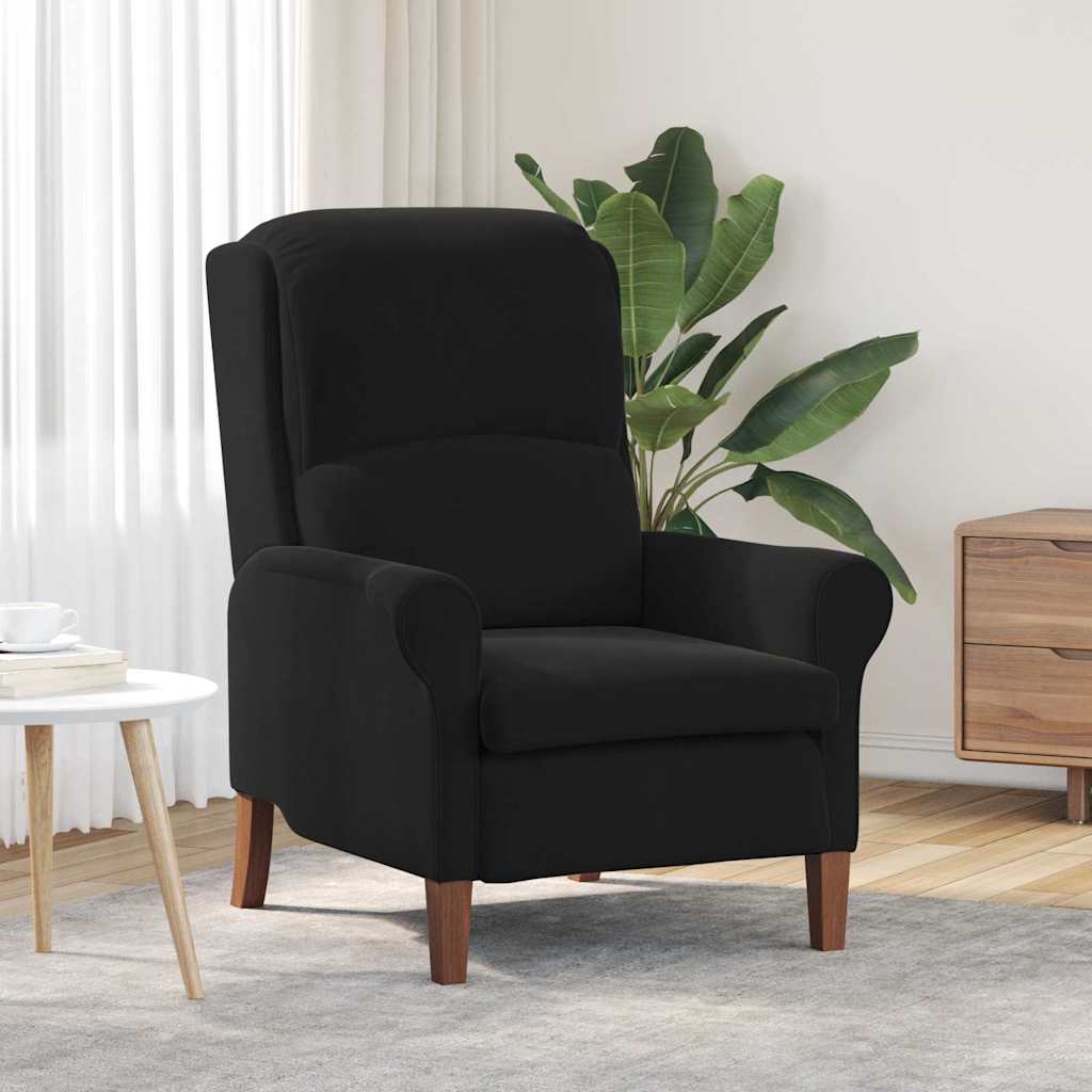 poltrona Preto 76 x 94 x 102 cm Veludo