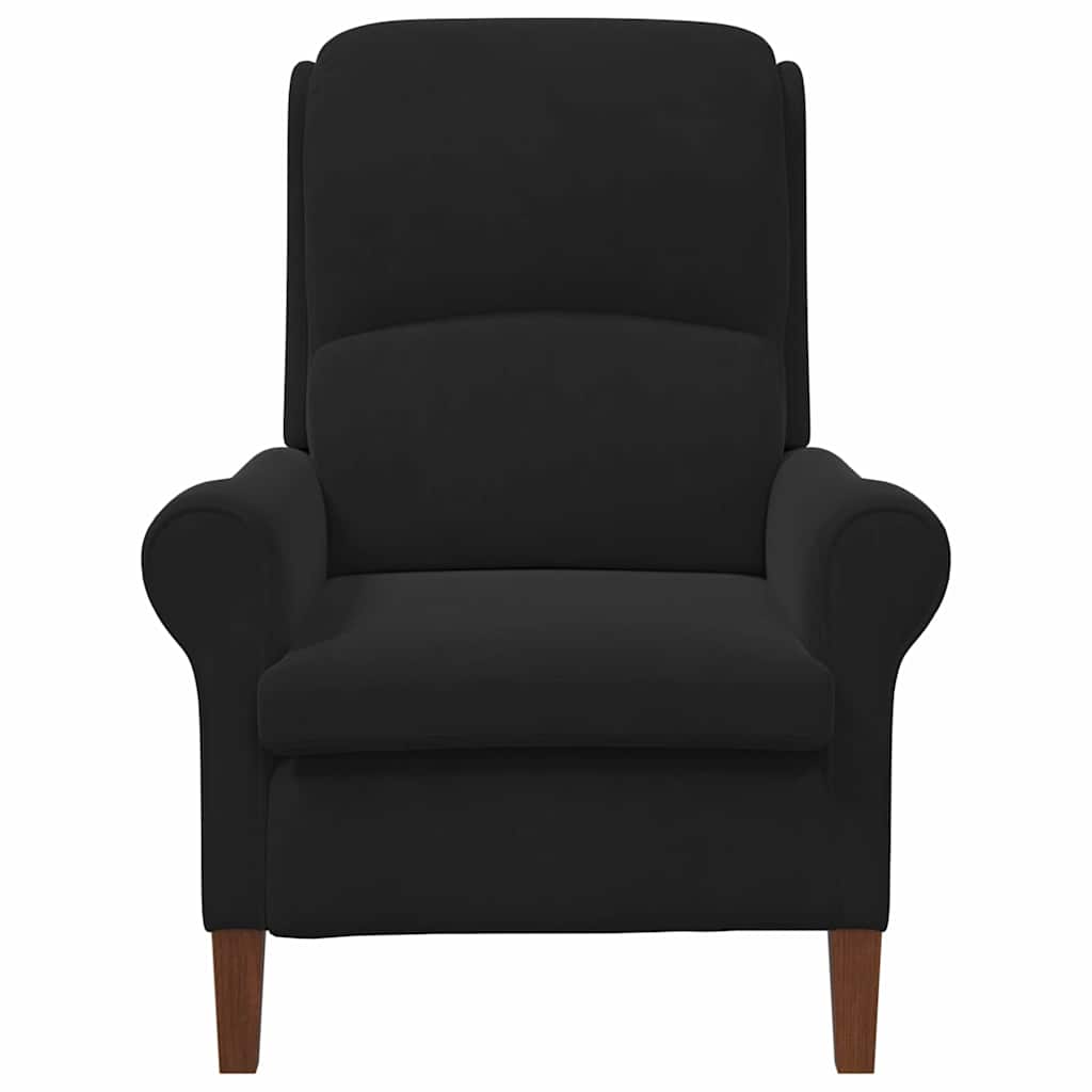 poltrona Preto 76 x 94 x 102 cm Veludo