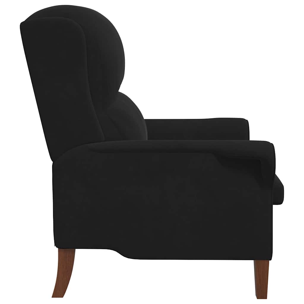 poltrona Preto 76 x 94 x 102 cm Veludo