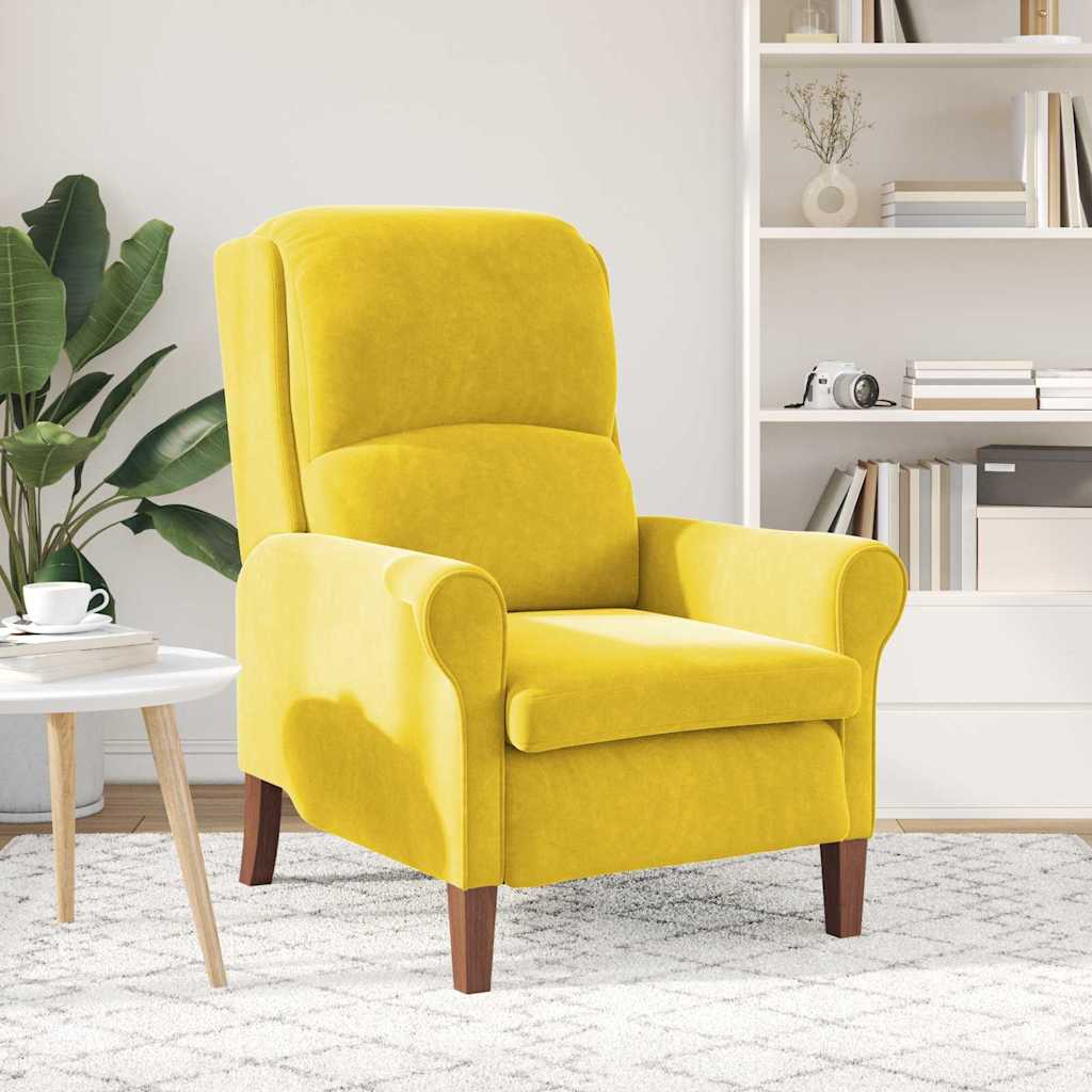 poltrona Amarelo 76 x 94 x 102 cm Veludo