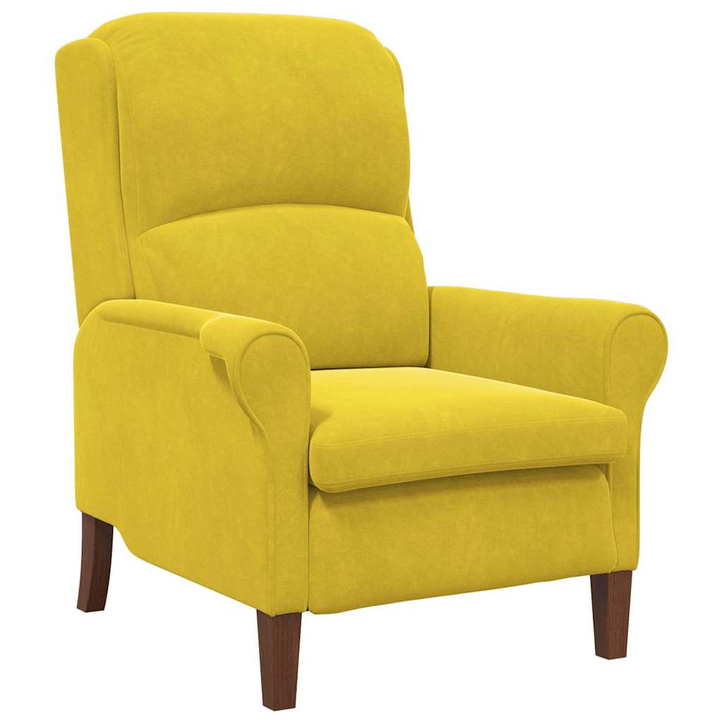 poltrona Amarelo 76 x 94 x 102 cm Veludo
