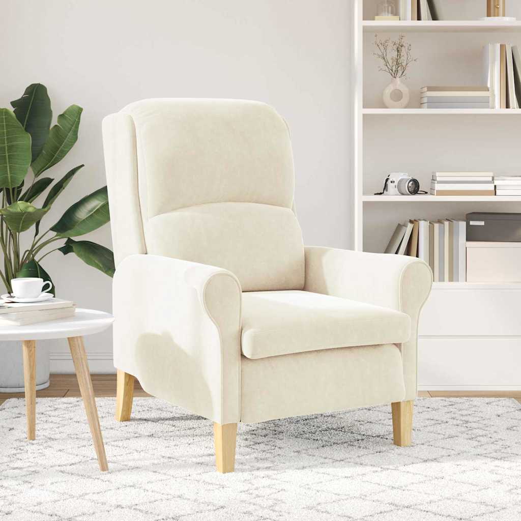 poltrona Creme 76 x 94 x 102 cm Veludo
