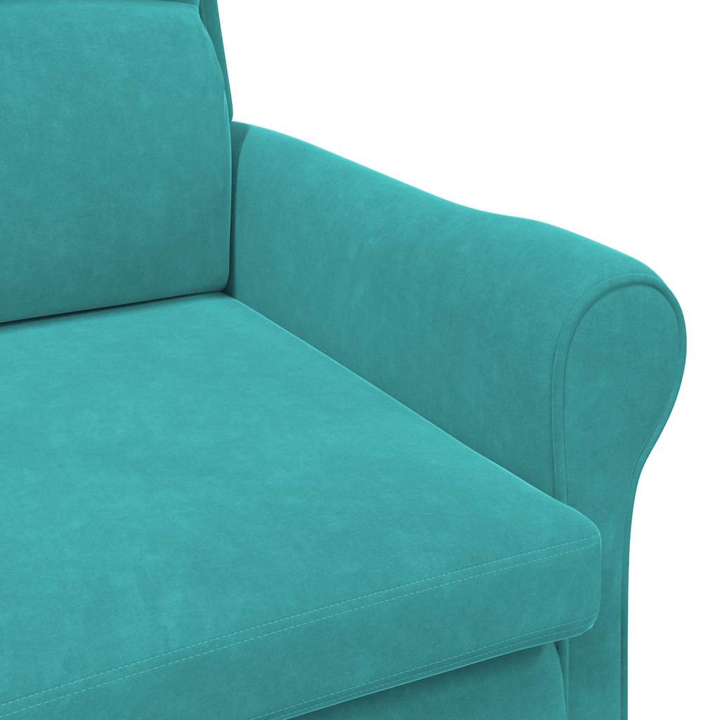 poltrona Turquesa 76 x 94 x 102 cm Veludo