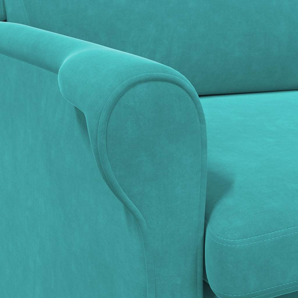 poltrona Turquesa 76 x 94 x 102 cm Veludo