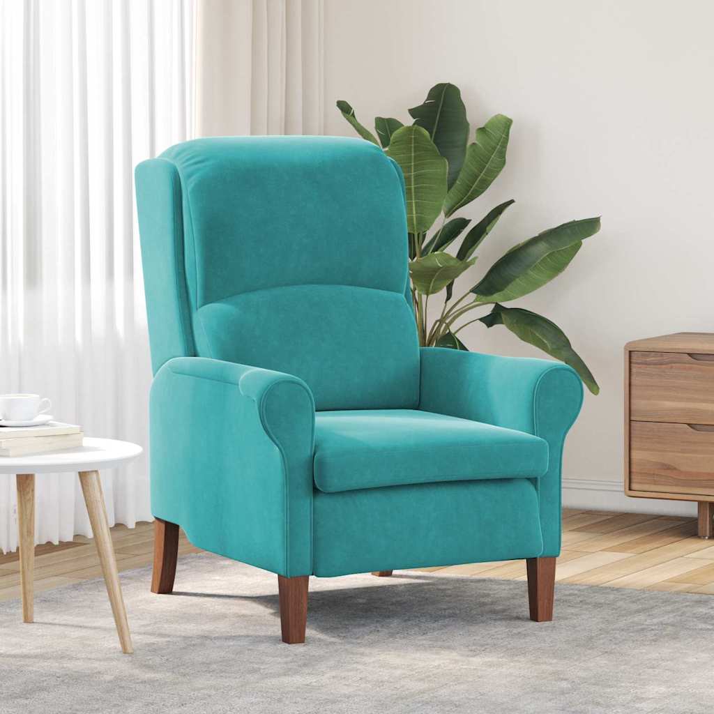 poltrona Turquesa 76 x 94 x 102 cm Veludo