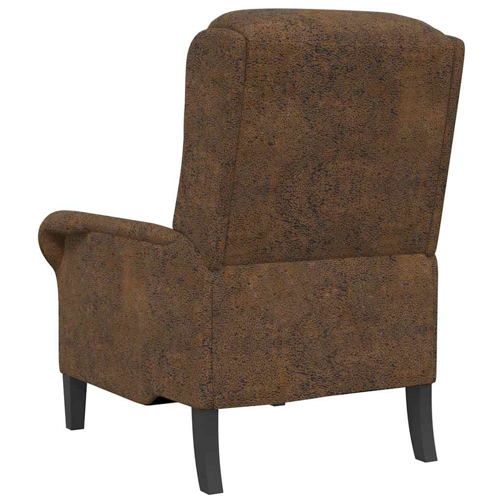 poltrona Castanho 76 x 94 x 102 cm Couro sintético