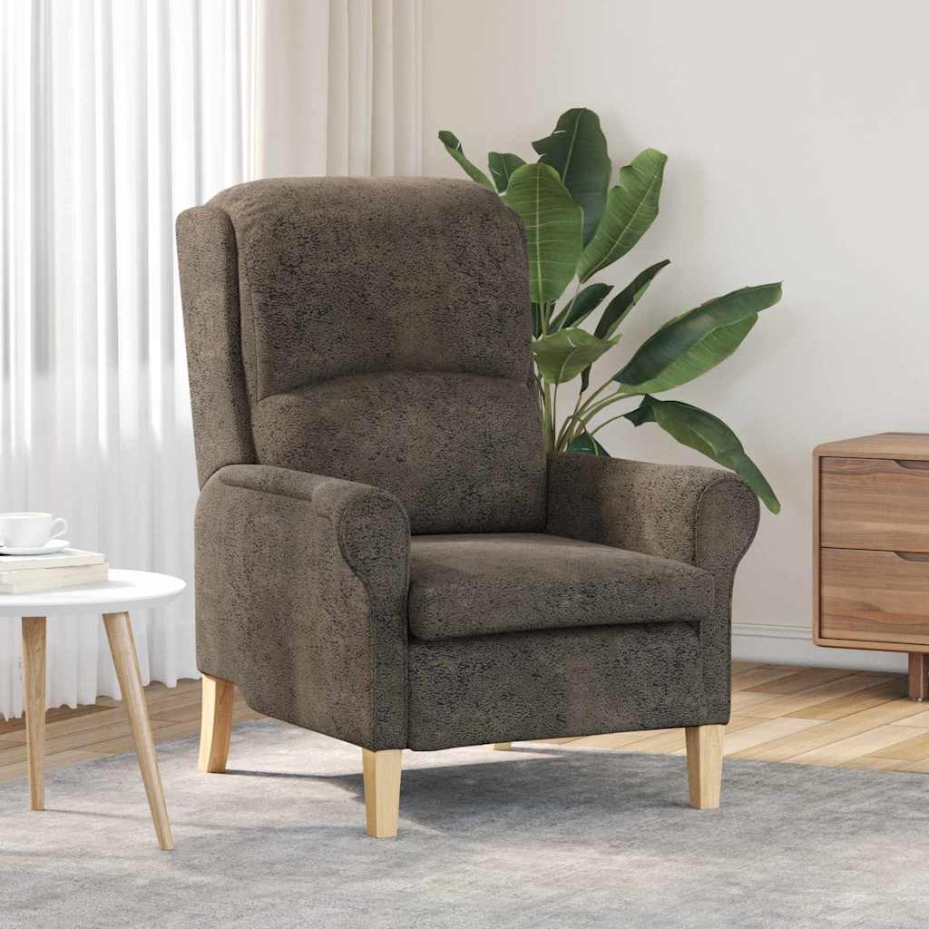 poltrona Cinzento escuro 76 x 94 x 102 cm Couro sintético
