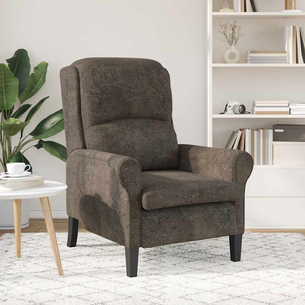 poltrona Cinzento escuro 76 x 94 x 102 cm Couro sintético