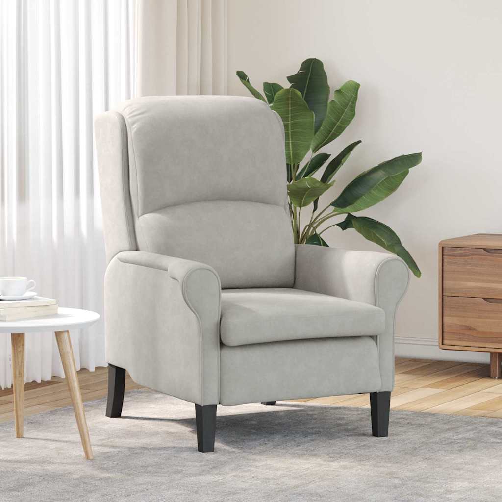 poltrona Cinzento-claro 76 x 94 x 102 cm Microfibra