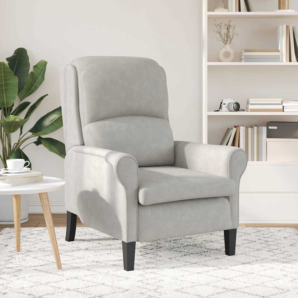 poltrona Cinzento-claro 76 x 94 x 102 cm Microfibra