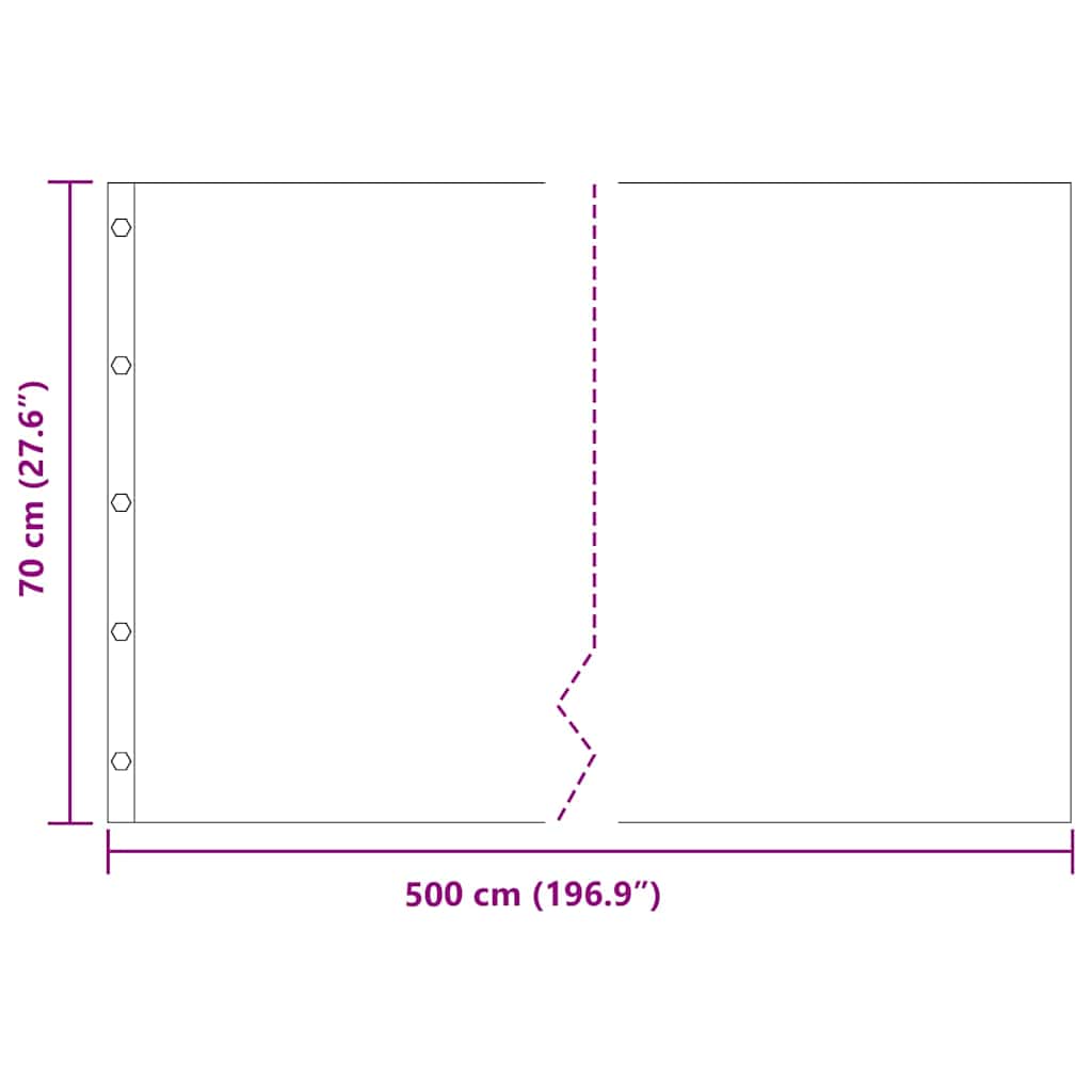 Barreira antirraízes Preto 0,7 x 5 m HDPE