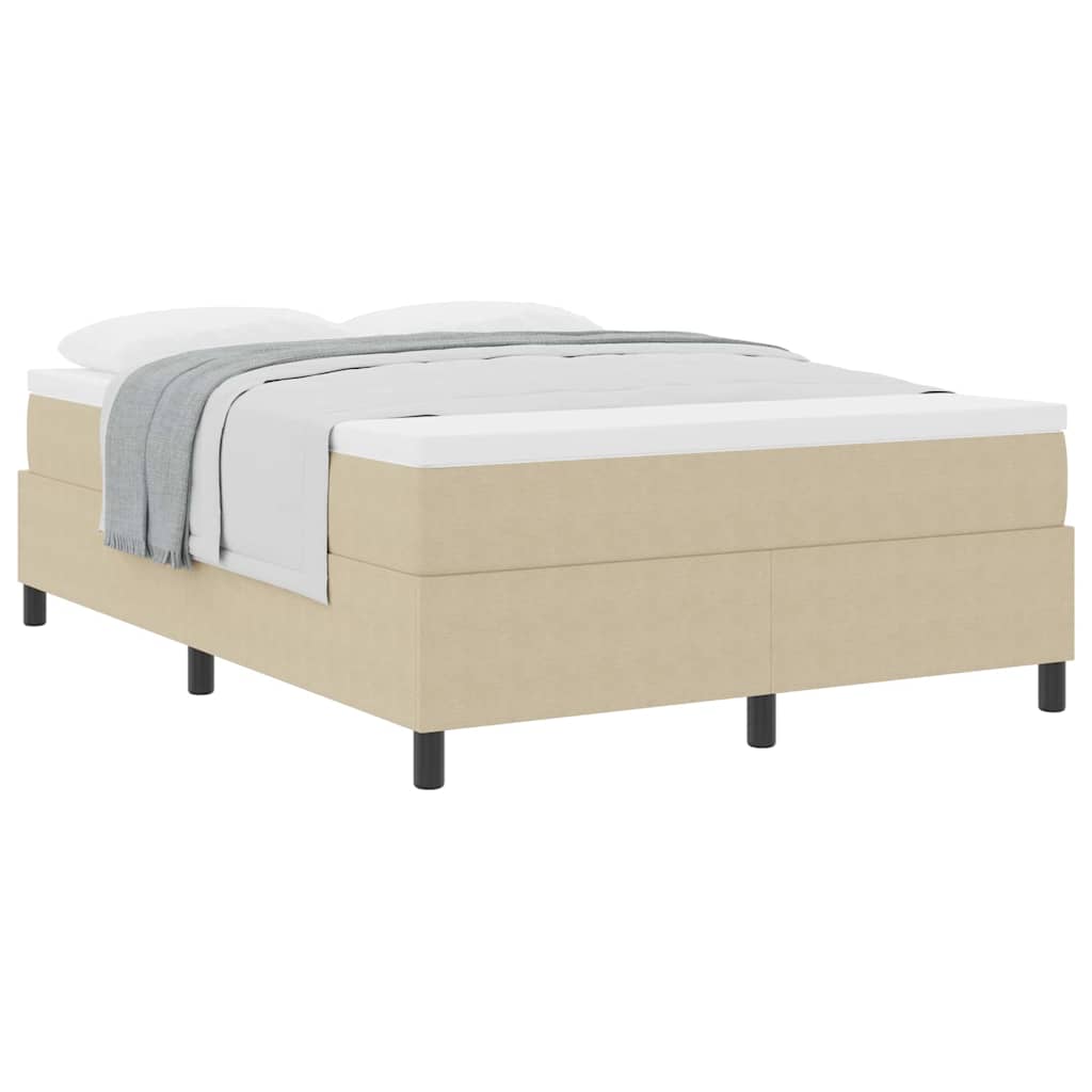 Cama Box Cinza Claro e Branco 203 x 140 x 60 cm