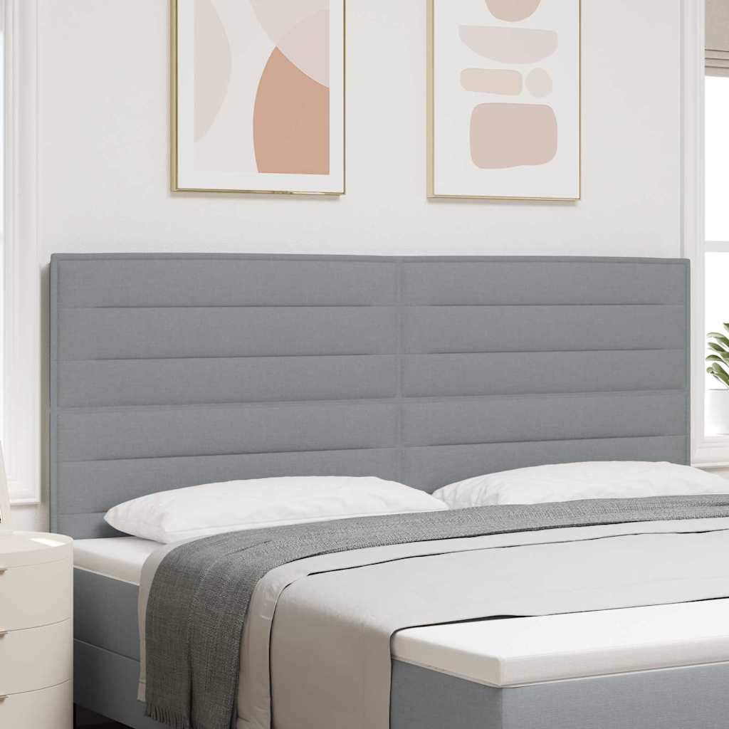 Cabeceira Outros com cabeceira Cinzento-claro 200 cm tecido