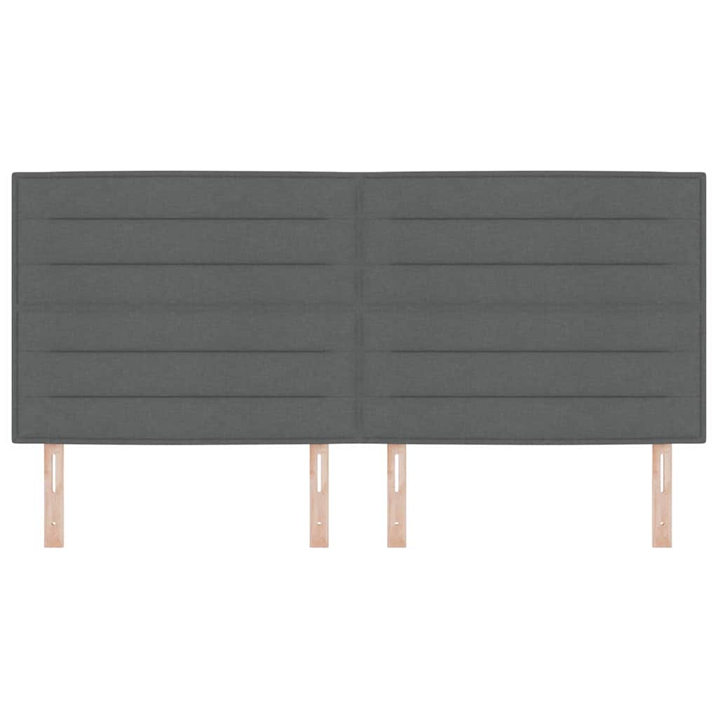Cabeceira Outros com cabeceira Cinzento escuro 200 cm tecido