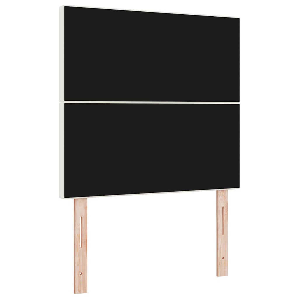 Cabeceira com cabeceira Manual Creme 100 cm Tecido em ribana