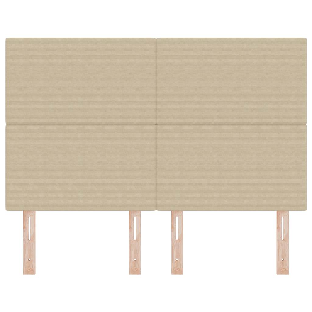 Cabeceira Manual Verde cinza claro 140 cm Tecido em ribana