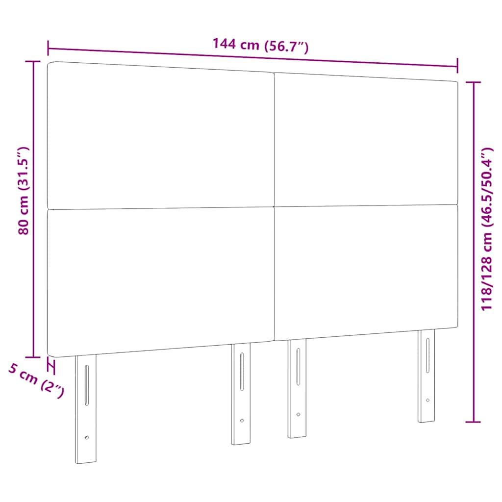 Cabeceira Manual Verde cinza claro 140 cm Tecido em ribana