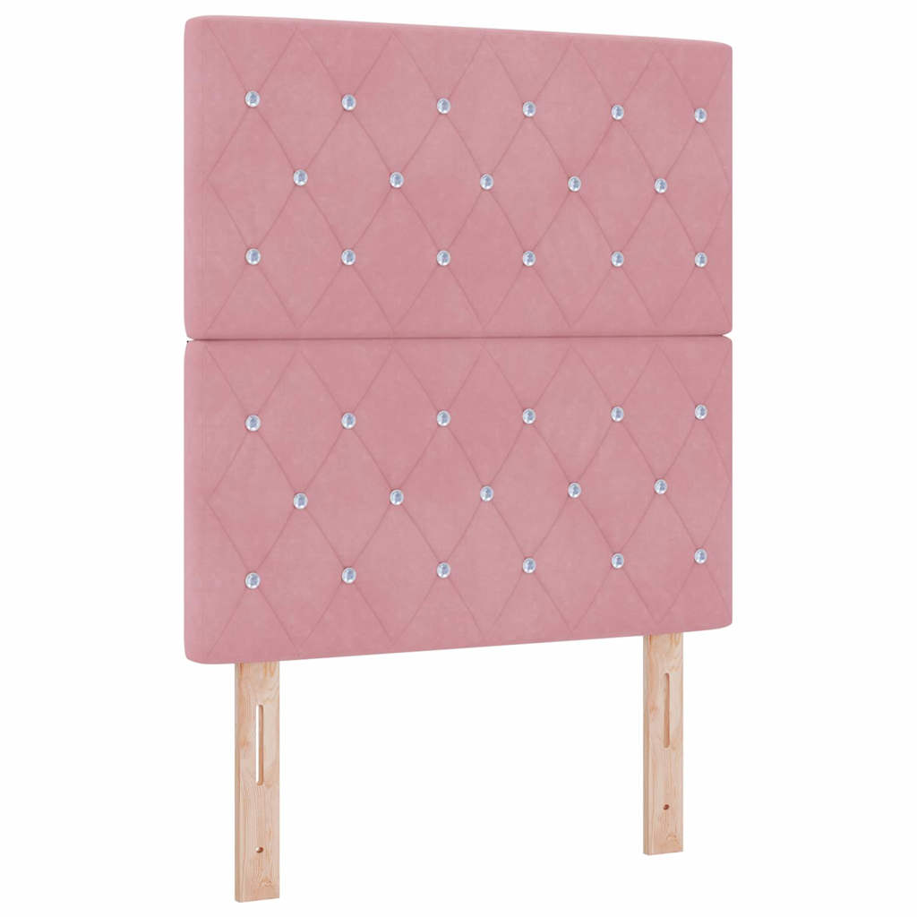 Cabeceira de Veludo Losangos com cabeceira Rosa 80 cm Veludo