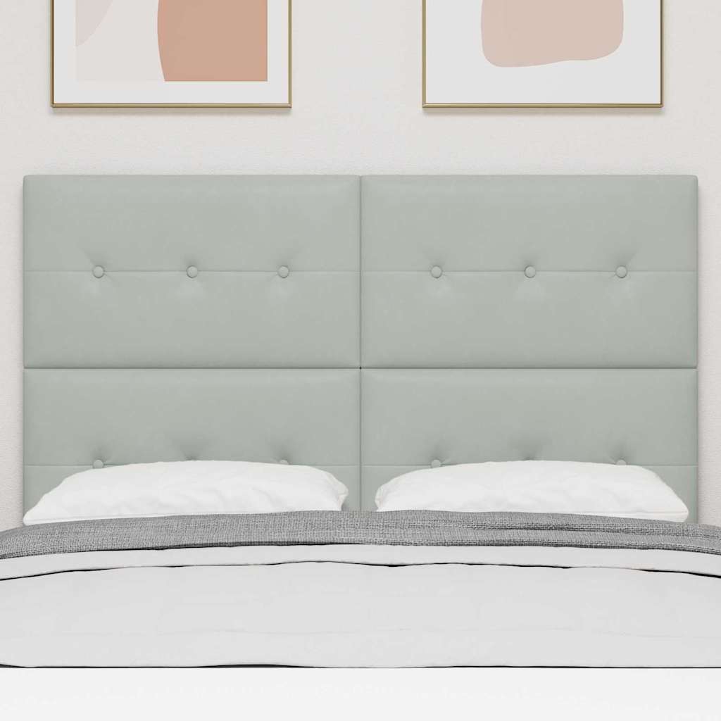 Cabeceira Montado na parede Manual Cinzento-claro 160 cm Veludo