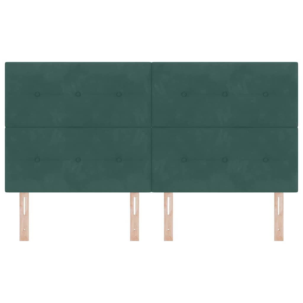 Cabeceira Montado na parede Manual Verde-escuro 180 cm Veludo