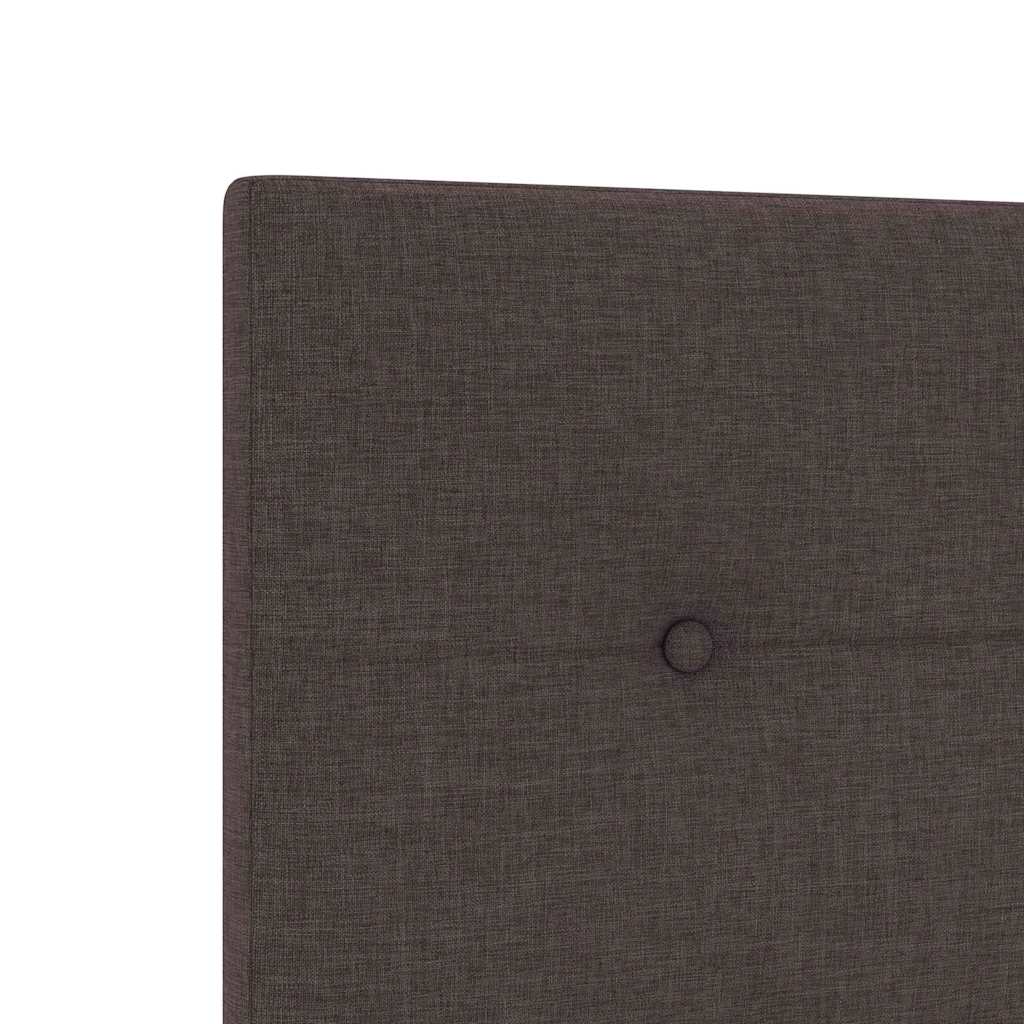 Cabeceira com cabeceira Manual Castanho escuro 200 cm tecido